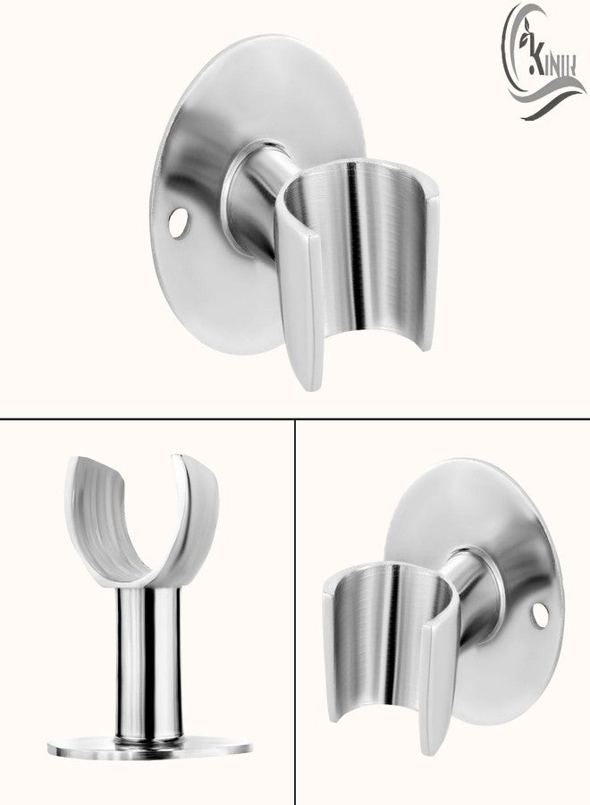 Kinik Multi Purpose Round Fix Wall Mounted Brass Hook | Chrome Plated Holder for Faucet, Health Faucet & Hand Shower - Image 2